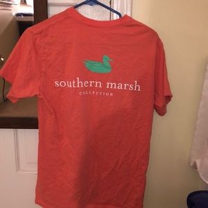 coral womens southern marsh t-shirt